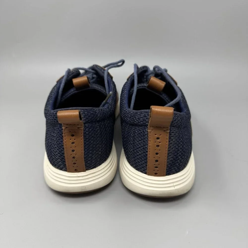 Cole Haan Grand Tour Knit Mens Size 10M Oxford Shoes Marine Blue Tan C31348